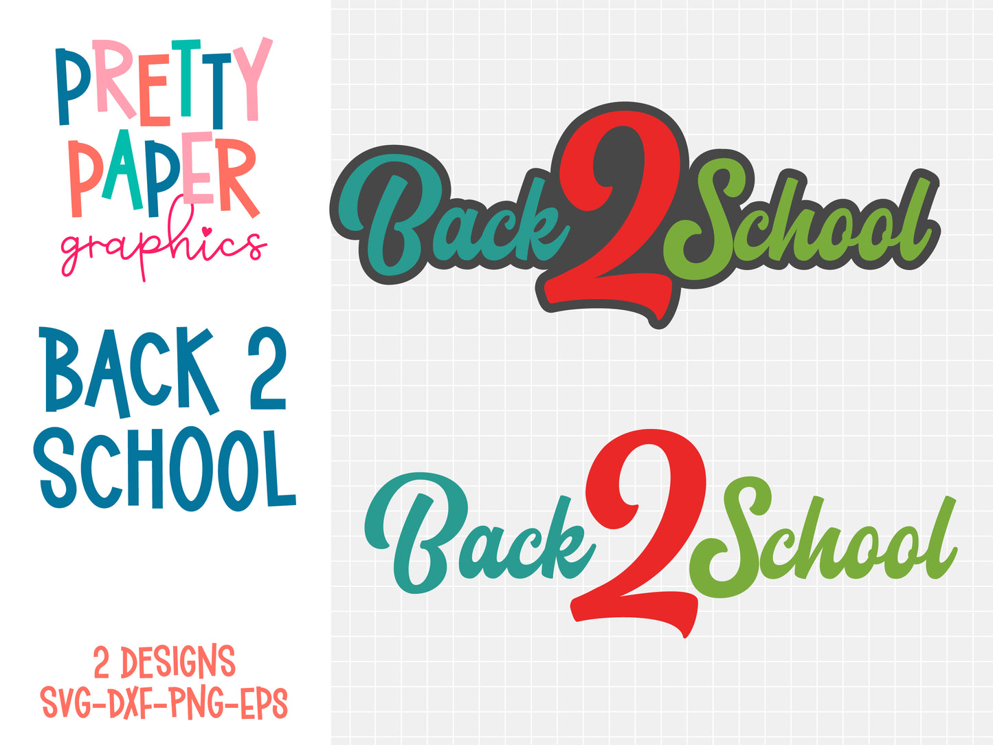 Back 2 School SVG Cut Files by Pretty Paper Graphics