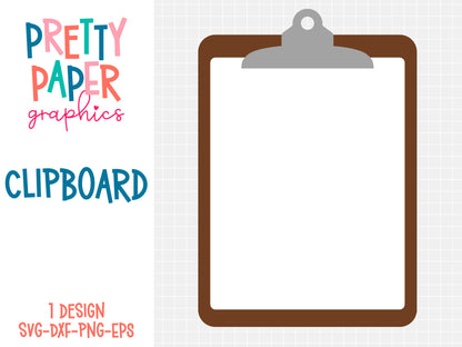 Clipboard SVG Cut Files by Pretty Paper Graphics