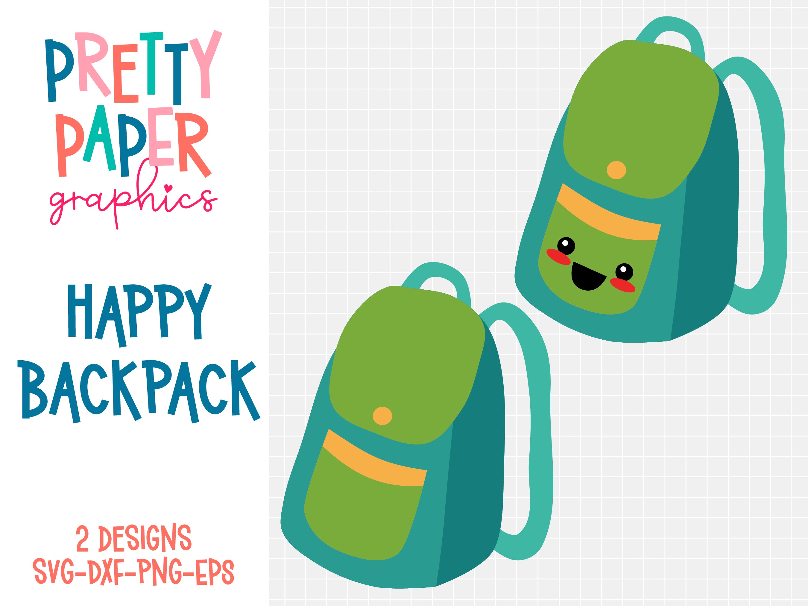 Backpack Cut Numbers Happy Backpack SVG Cut Files – Pretty Paper Graphics