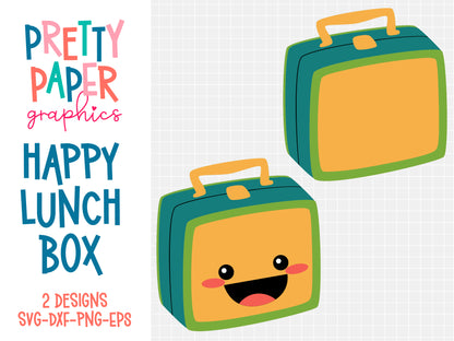 Happy Lunch Box SVG Cut Files by Pretty Paper Graphics