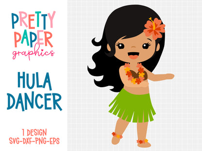 Pretty Paper Graphics Hula Dancer SVG Cut Files Preview Image