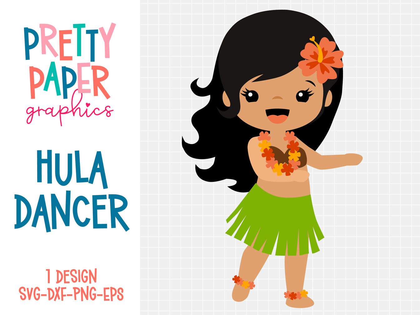 Hula Dancer SVG Cut Files – Pretty Paper Graphics