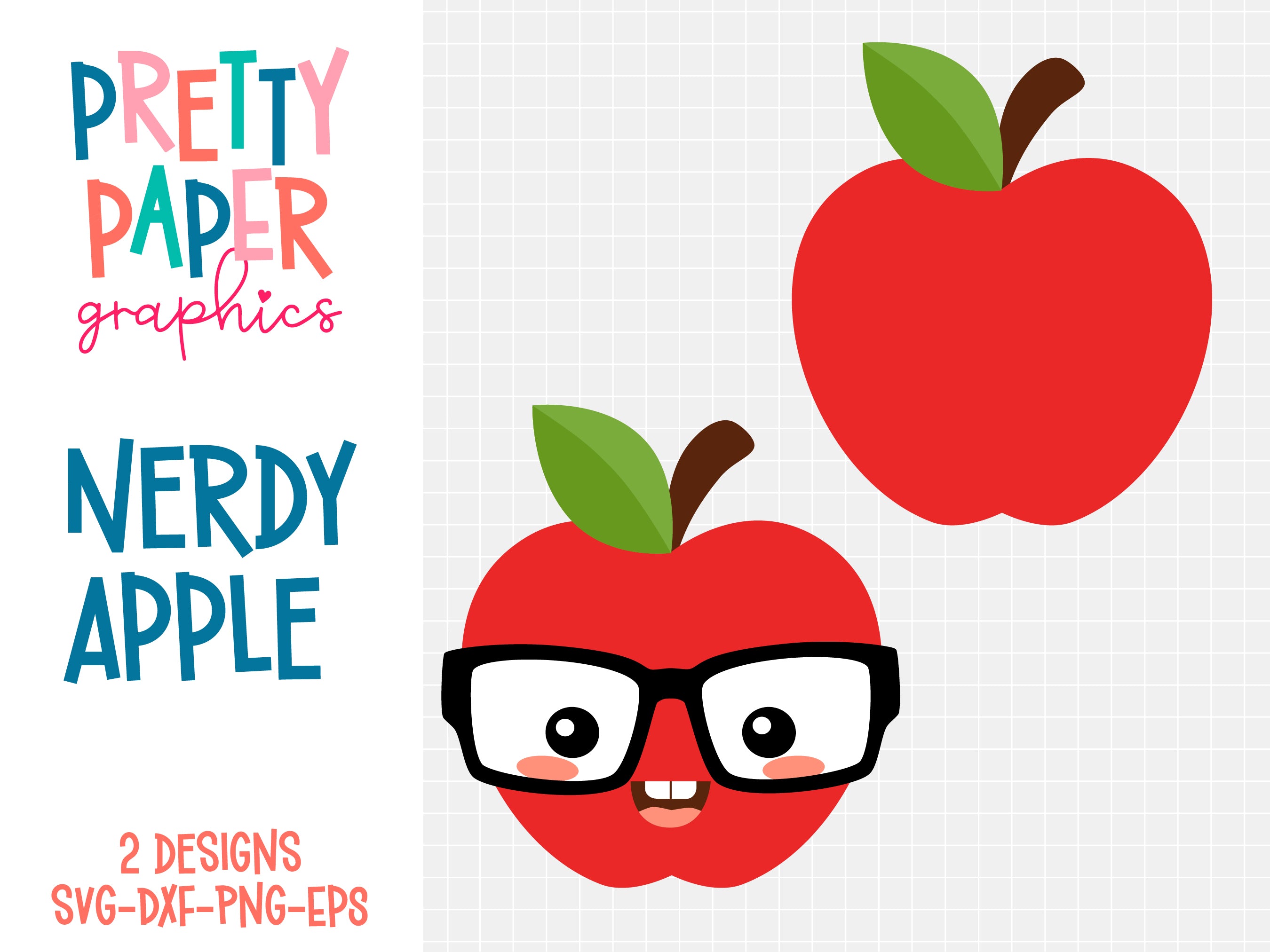 Nerdy Apple SVG Cut Files – Pretty Paper Graphics