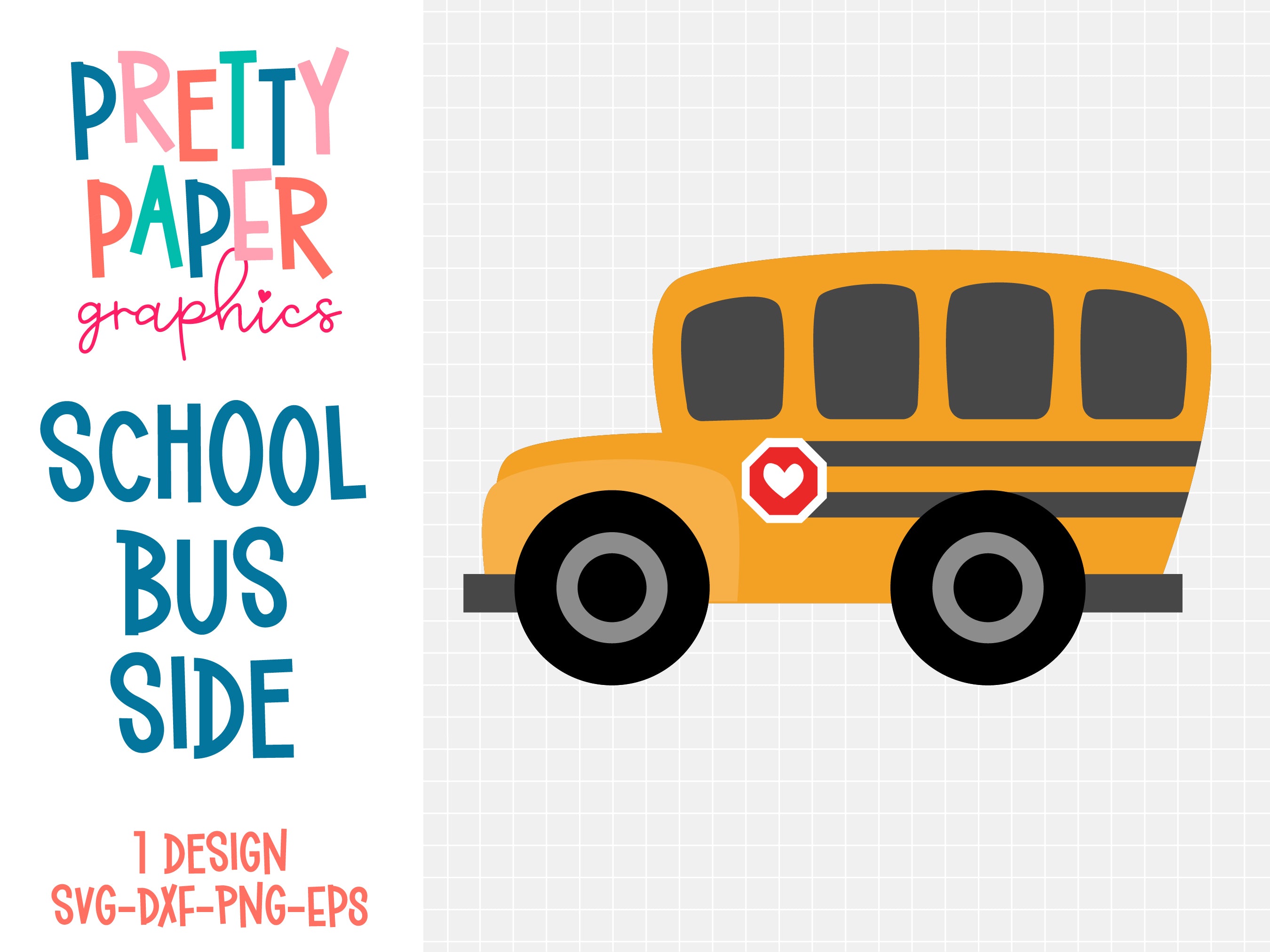 School Bus Side SVG Cut Files – Pretty Paper Graphics